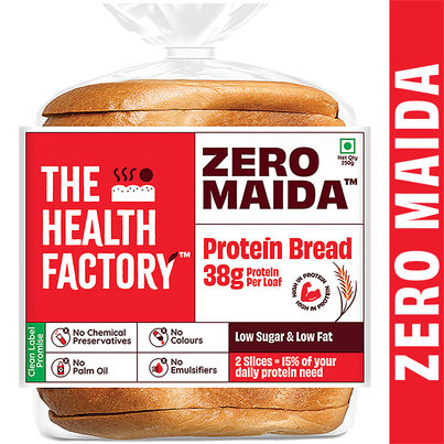 The Health Factory Zero Maida Protein Bread | Clean Label - Not Brown