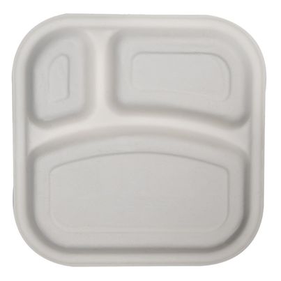 Naturepac Bagasse Plate Square 10 Inch 3cp | 25 Pcs