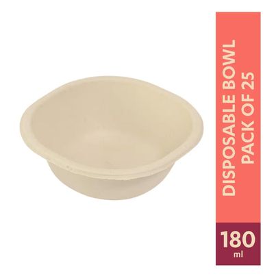 Naturepac Baggase Bowl Square 180 Ml 25 Pcs