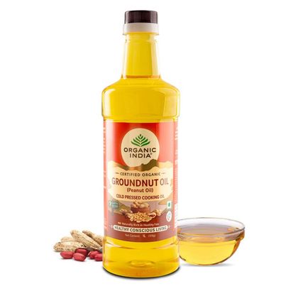 Organic India Groundnut (Peanut) Cold Pressed Oil | Healthy Cooking Oil
