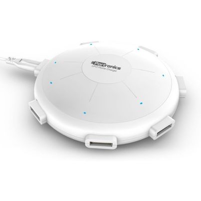 Portronics POR 343 UFO USB Home Charger 6Ports 8A Charging Station for Smartphones & Tablets- White