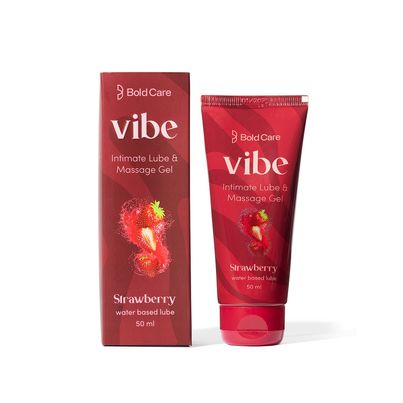 Bold Care Vibe Strawberry Water- Based Edible Lubricant