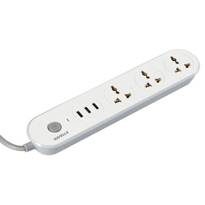 Havells Usb Star Extension Board - 1.5Mtr, 3 USB, 3+1, 3 Pin (1.5m Length)