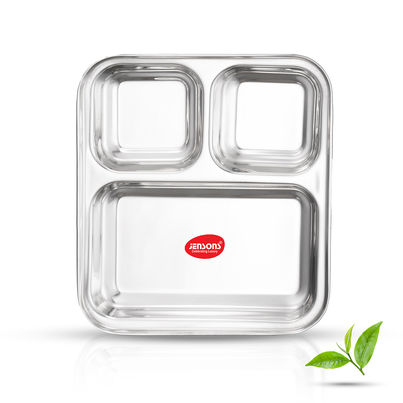 Jensons Stainless Steel Pao Bhaji Plate