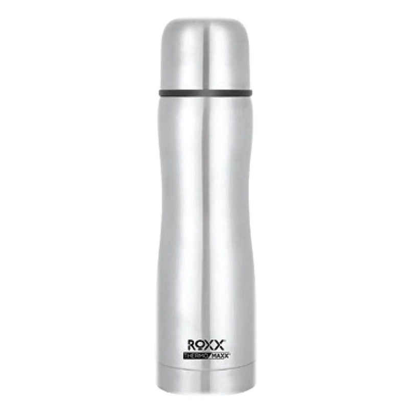 Roxx Silver Curvy Bullet Flask | 1 L | SS Vacuum Insulated | Leak-Proof | BPA-Free | Rust Resistant Roxx Silver Curvy Bullet Flask | 1 L | SS Vacuum Insulated | Leak-Proof | BPA-Free | Rust Resistant