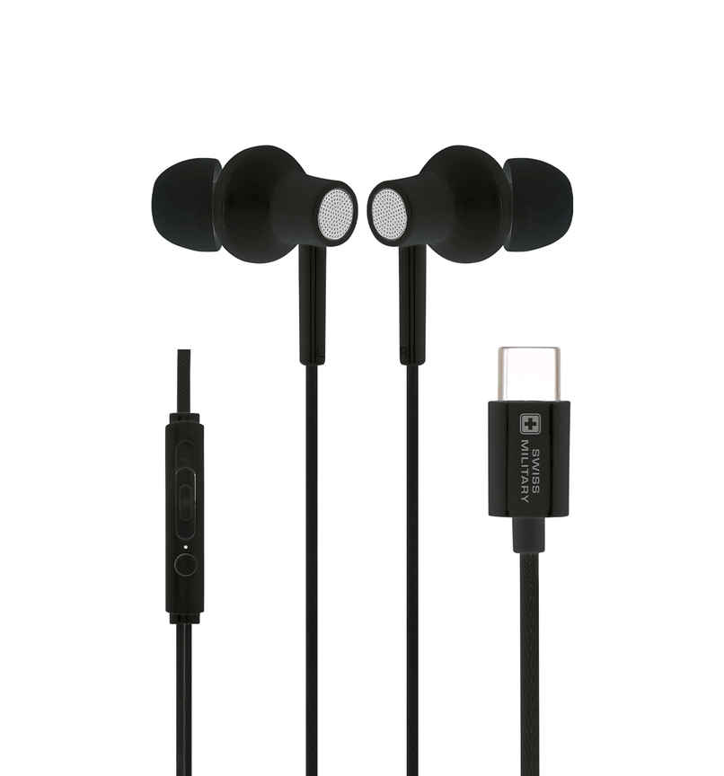 Swiss Military Water Lite Type-C Earphone - Black