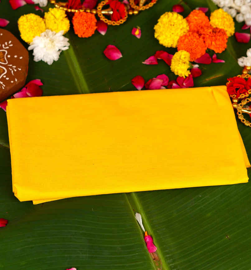 Yellow Pooja Vastra - 1 m | ServDharm