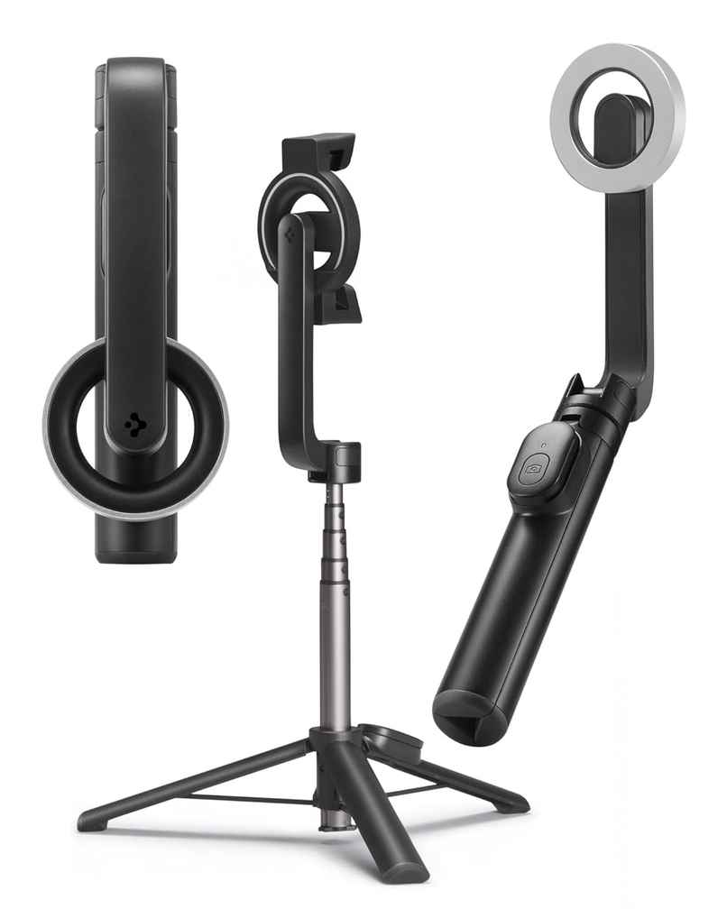 Spigen S572 Selfie Stick Tripod, Light Weight | Wireless Bluetooth Remote - Black Spigen S572 Selfie Stick Tripod, Light Weight | Wireless Bluetooth Remote - Black