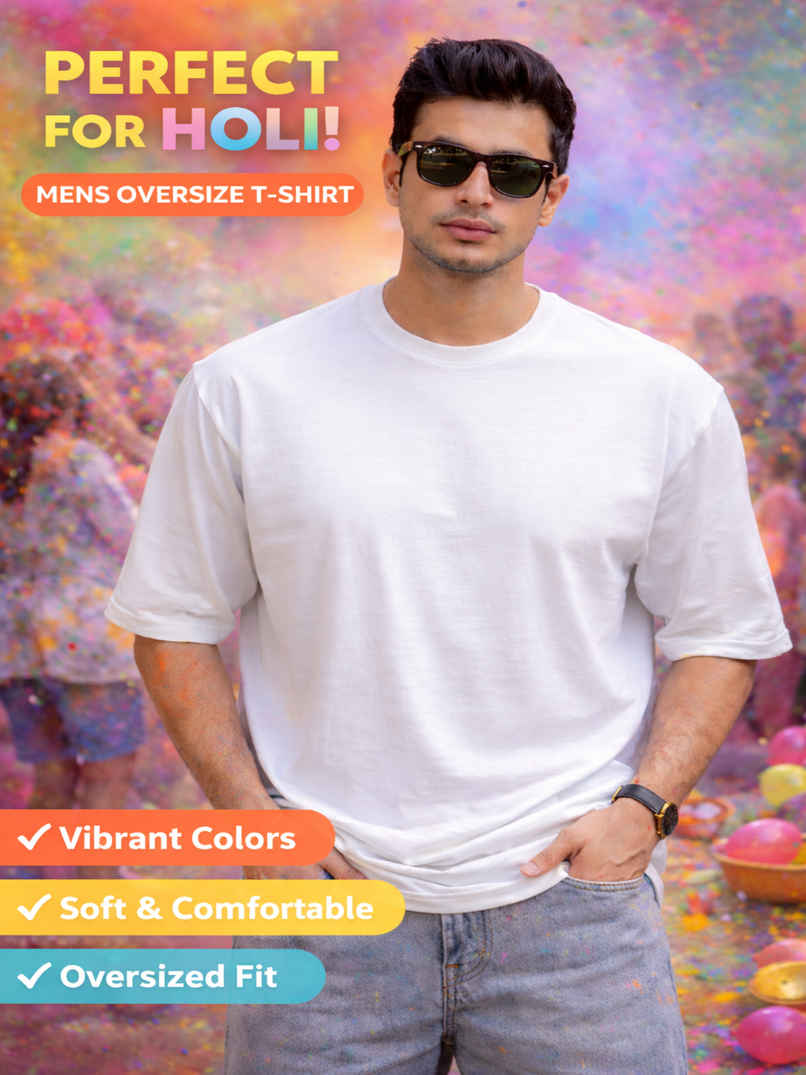 Gcyx Mens Over Size T Shirt / 60% Cotton 40% Polyester | White - 2XL Gcyx Mens Over Size T Shirt / 60% Cotton 40% Polyester | White - 2XL