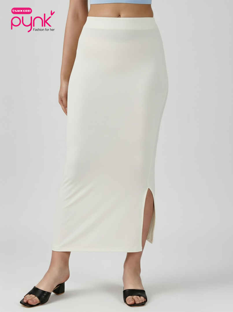 PYNK by Lux Cozi Women's Saree Shapewear | Flaunt Your Curves with Confidence | Off-White|Free Size PYNK by Lux Cozi Women's Saree Shapewear | Flaunt Your Curves with Confidence | Off-White|Free Size