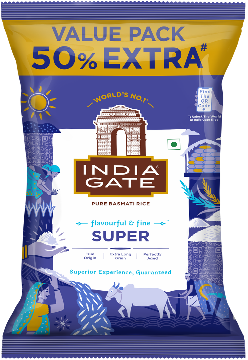 India Gate Flavourful and Fine Super Basmati Rice | Perfectly Aged Rice