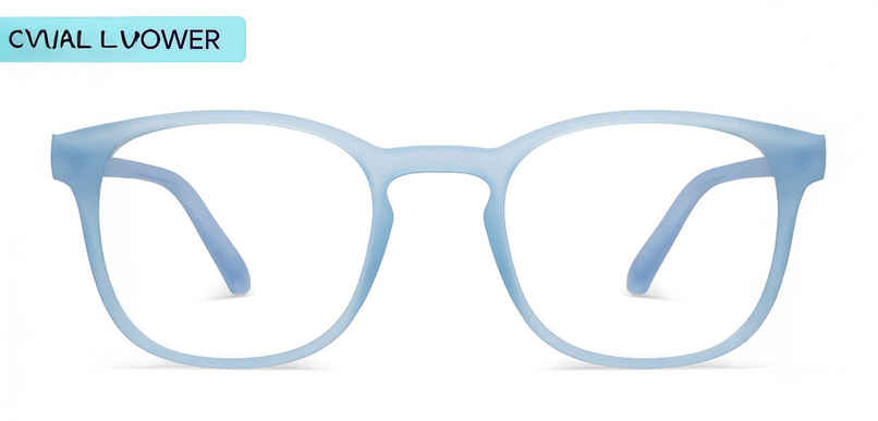 Lenskart Hustlr Unisex Solid Plastic Computer Glasses | Blue Sky - L