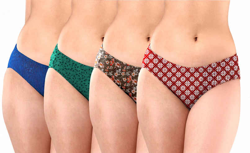 Lyra Women's Bikini Panty Printed | XXL (Colour May Vary)