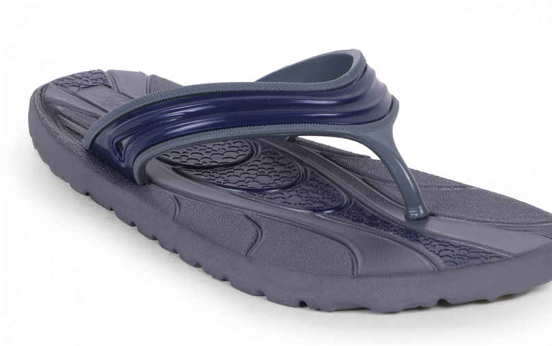 Action Men's Ong-19 Slippers | Evening Walk | Bathroom | Room Slippers | Dark Grey and Navy Blue - UK 7