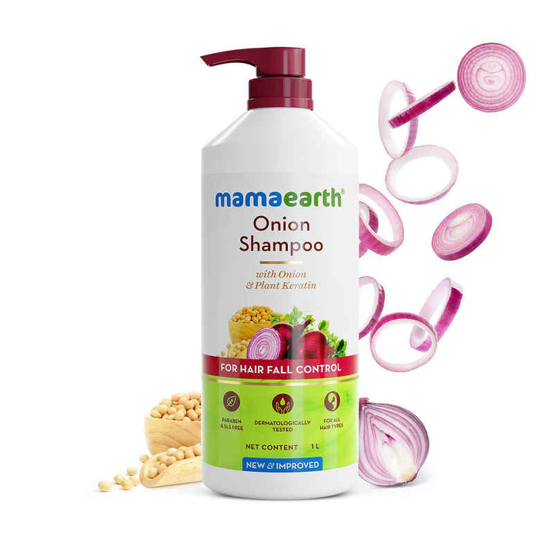 Mamaearth Onion Shampoo for Anti Hair Fall & Hair Growth with Onion Oil & Plant Keratin Mamaearth Onion Shampoo for Anti Hair Fall & Hair Growth with Onion Oil & Plant Keratin
