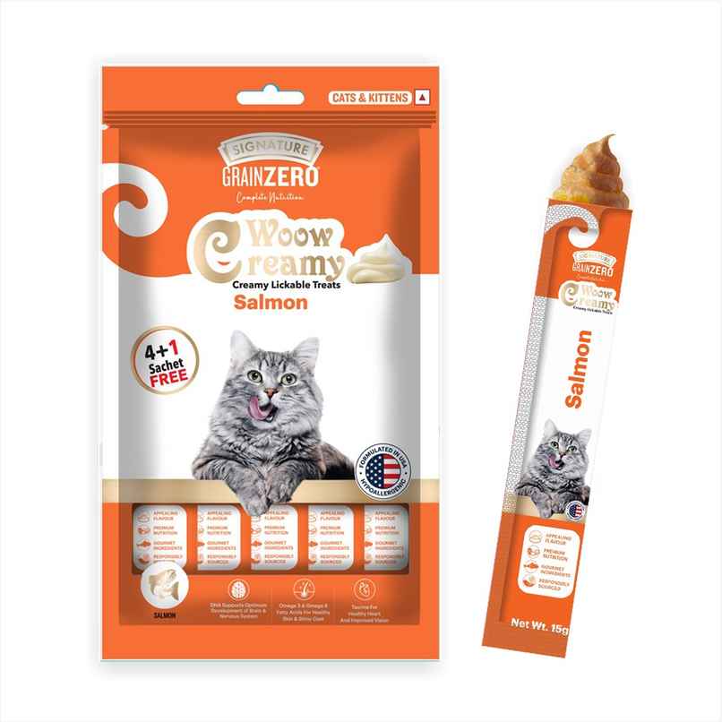 Grain Zero Creamy Lickable Cat Treat - Salmon