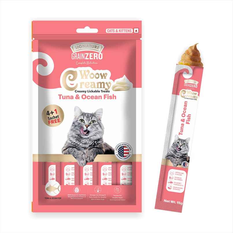 Grain Zero Creamy Lickable Cat Treat - Tuna & Ocean Fish Grain Zero Creamy Lickable Cat Treat - Tuna & Ocean Fish