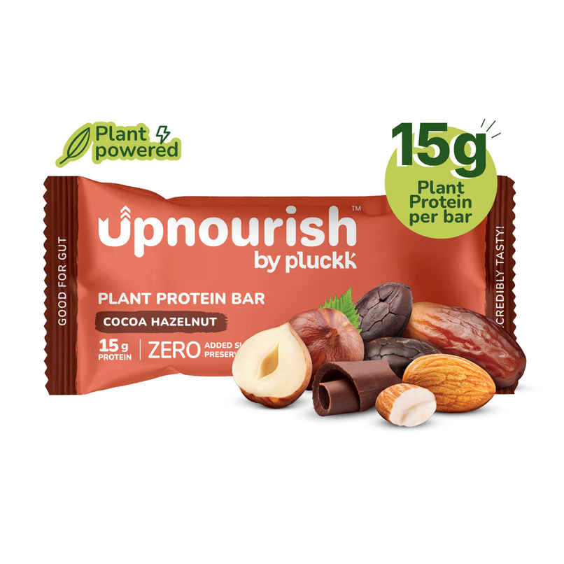 Pluckk Upnourish 15g Plant Protein | Cocoa Hazelnut | No Preservatives | No Added Sugar