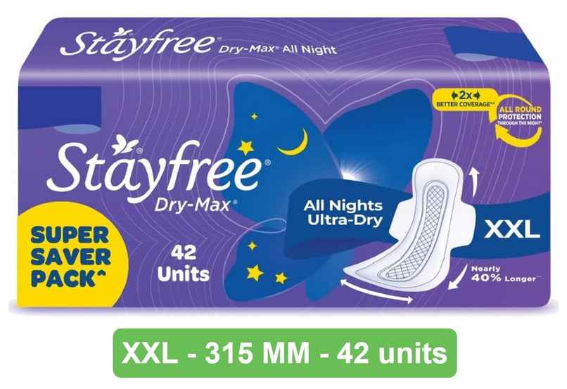 Stayfree Ultra Dry Max Sanitary Pads | XXL | 42 pcs Stayfree Ultra Dry Max Sanitary Pads | XXL | 42 pcs