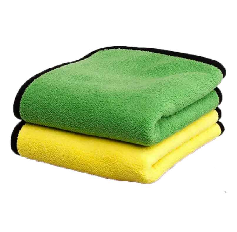Sheen Microfiber Car Cleaning Cloth (Pack of 2) | 800 GSM (Colour May Vary)