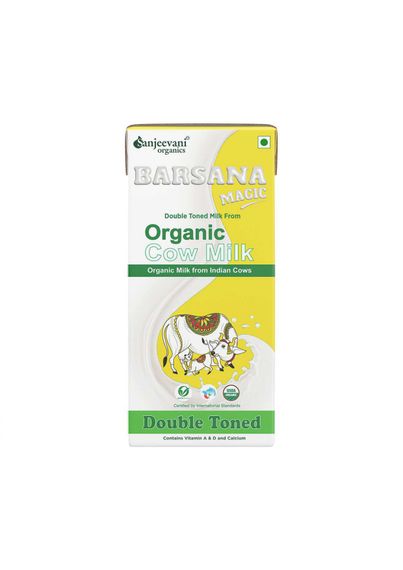 Sanjeevani Organic Double Toned Cow Milk UHT |Tetra pack