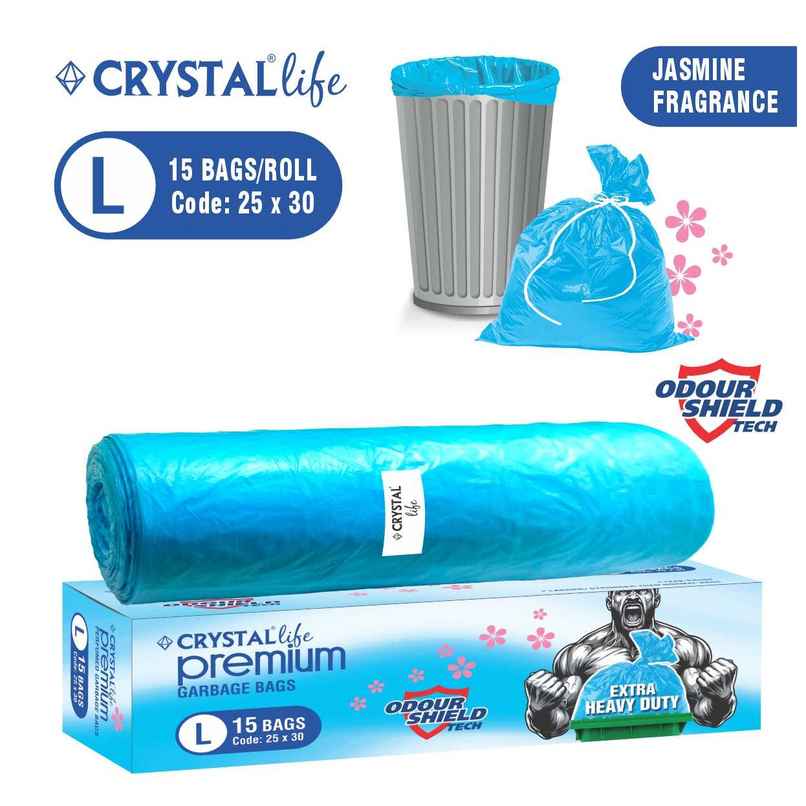 Crystal Life Premium Garbage Bag Large Blue Crystal Life Premium Garbage Bag Large Blue