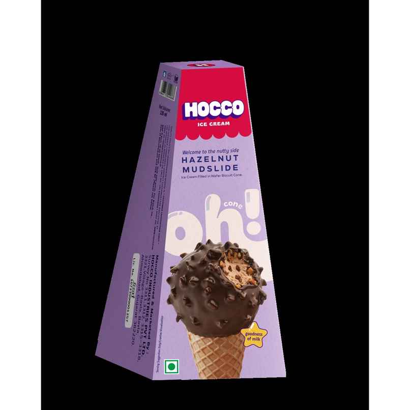 Hocco Hazelnut Mudslide Ice Cream Cone | Creamy & Indulgent
