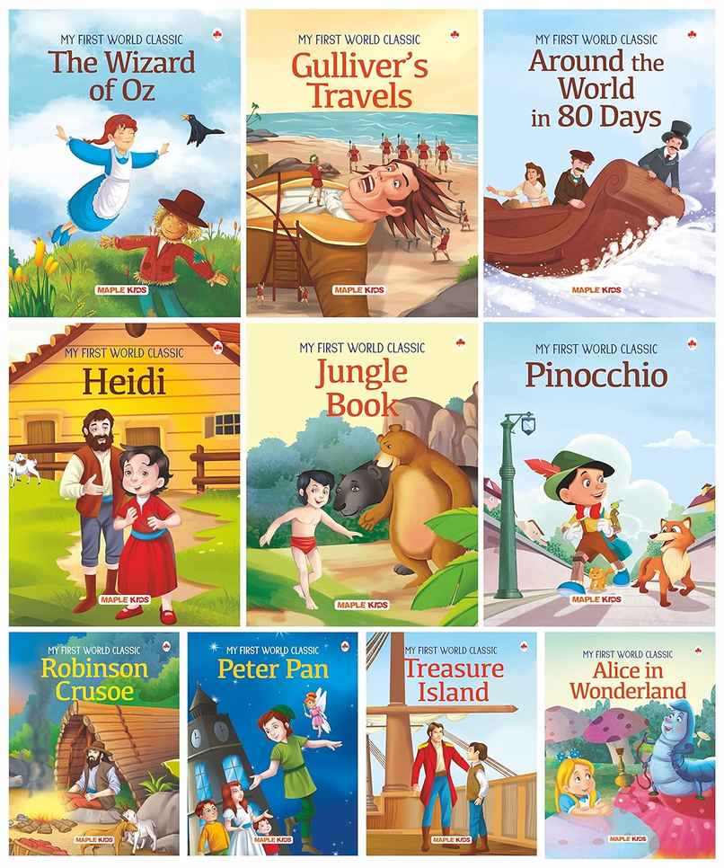 Story Books for Kids - World Classic (Abridged) (Set of 10 Books) (Illustrated)