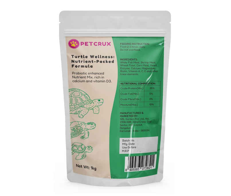 Petcrux Premium Pellet Turtle Food For All Life Stages Contains Fish