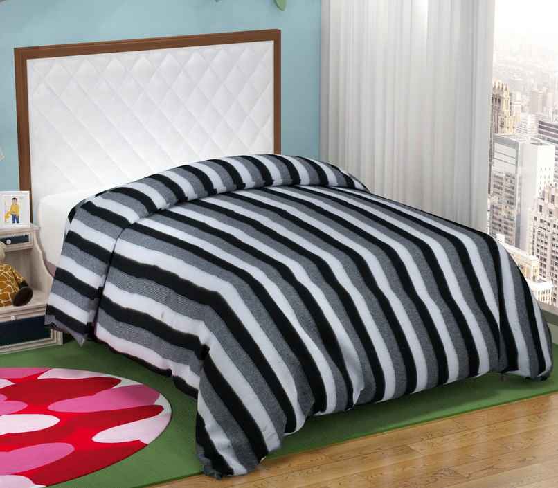 Elegant Weavers UBR Blanket Stripe Black -1 pc | 130 cm x 215 cm