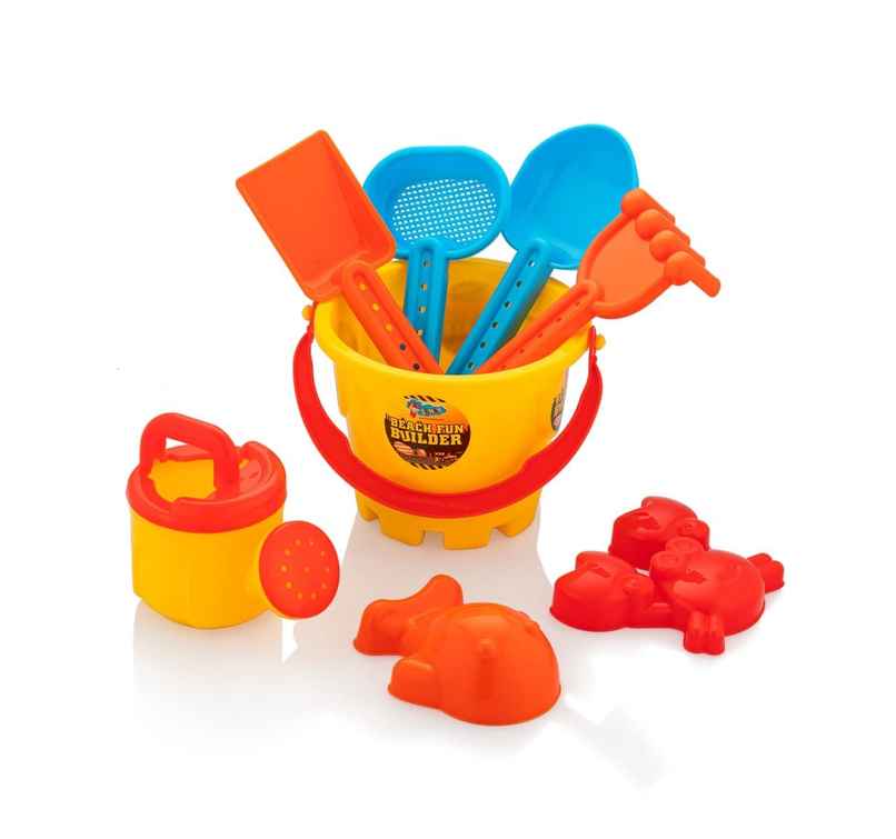 Storio Beach Sand Castle Set | Sand Toys with Fish & Crab Moulds