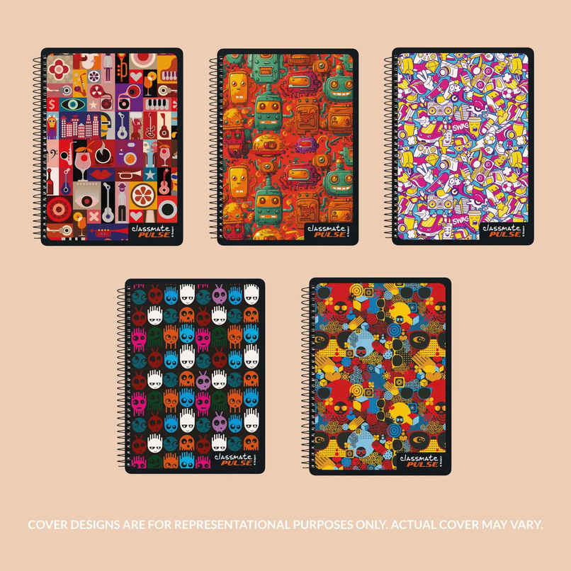 Classmate Single Line Spiral Notebook (297 x 210mm, Assorted Design)