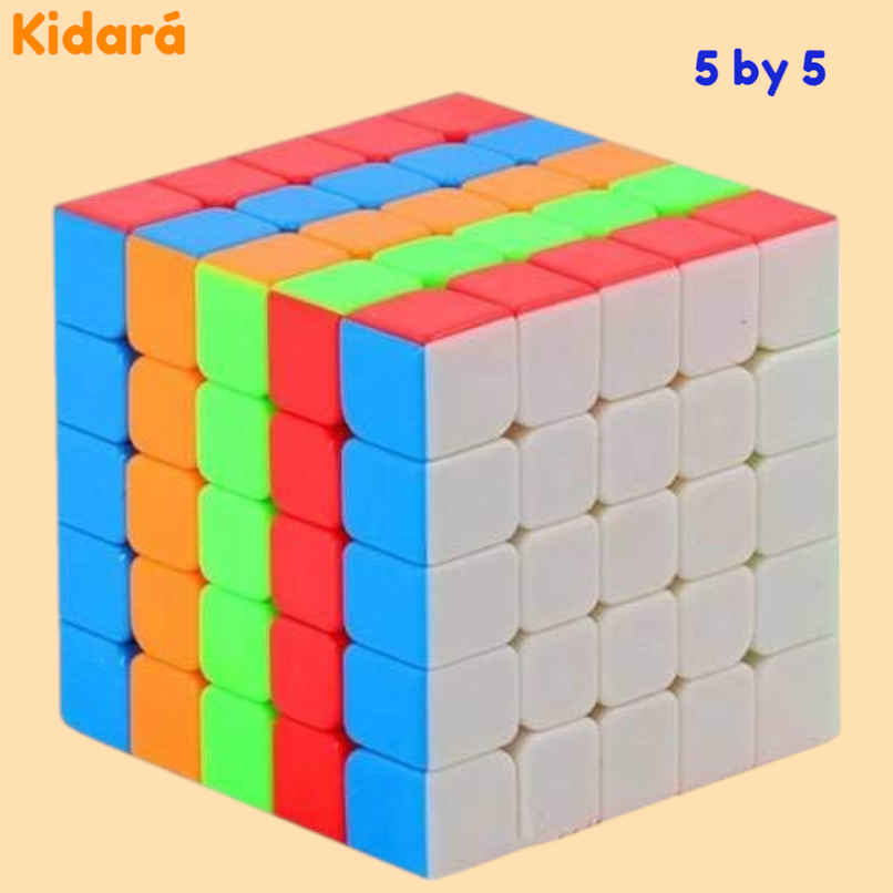 Kidara 5 by 5 Rubik's Cube | Brain Teaser Gift for Kids | Boost Creativity & Problem Solving Multicolor