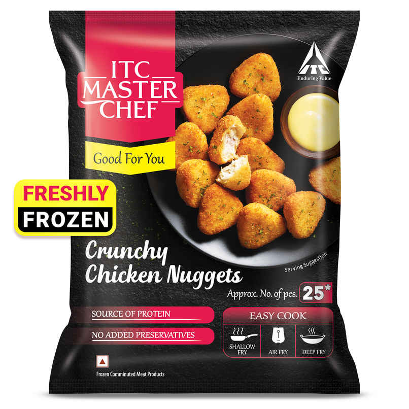ITC Master Chef Crunchy Chicken Nuggets | Source of Protein | No Added Preservatives | 25 pieces