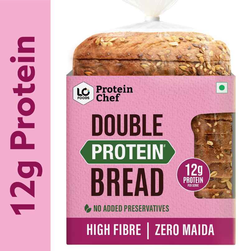 Protein Chef Double Protein Bread (No Maida, Multigrain Brown Bread) - Made with MP Sharbati Wheat