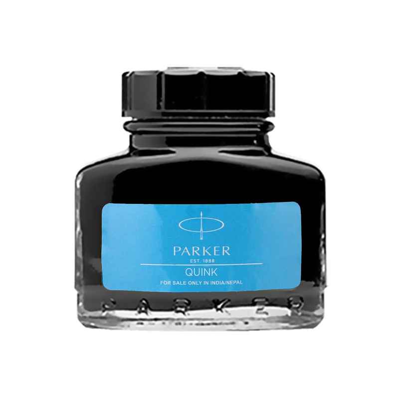 Parker Quink Bottle|Ink - Blue | 30 Ml | Quick - Drying Ink | No - Smear Writing