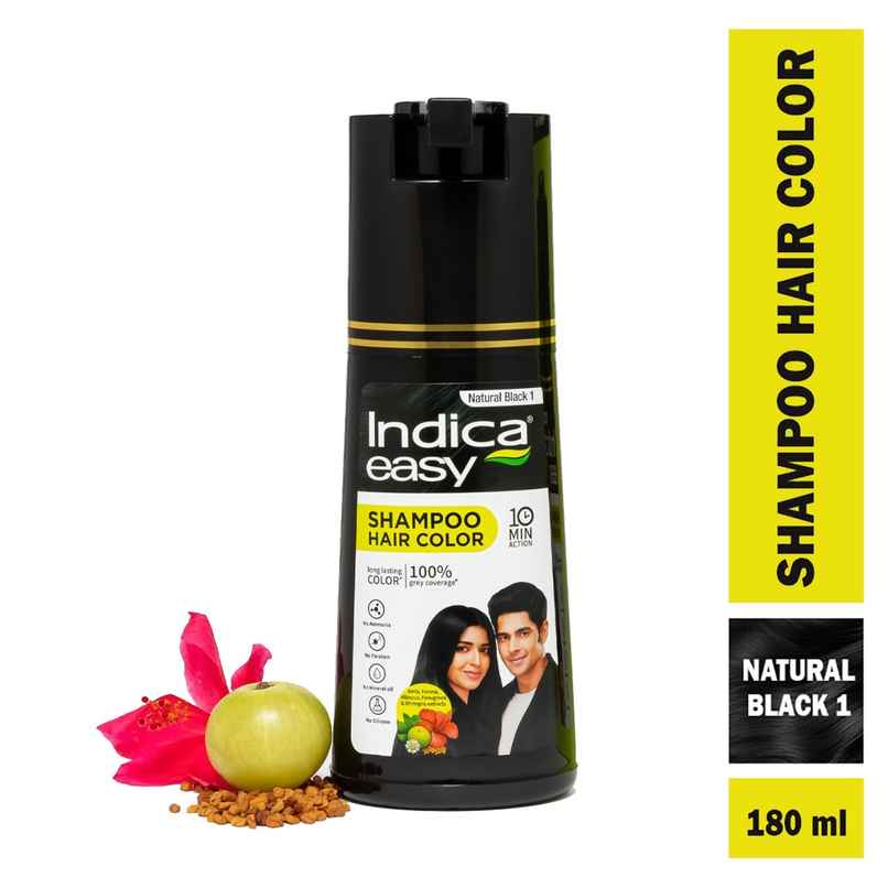 Indica Easy Do-It-Yourself Hair Color Shampoo Pump Pack