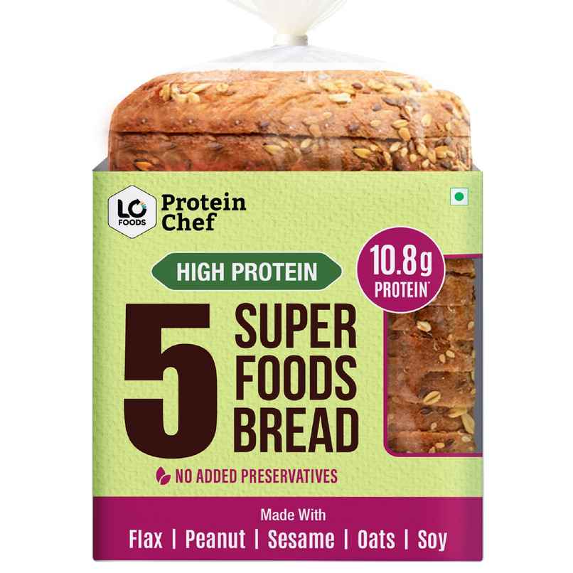 Protein Chef 5 Super Foods Multigrain Bread ( Protein / Zero Maida / Premium Brown Atta Bread)