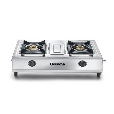 Eleenova Majesty Stainless Steel Gas Stove With 2 Brass Burners