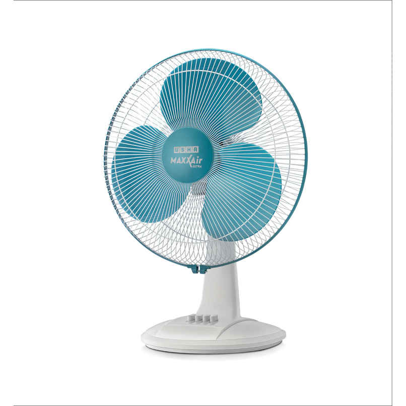 Usha Maxx Air Ultra Table Fan, 400mm, 1350 RPM, 3 Speed Settings, Light Blue