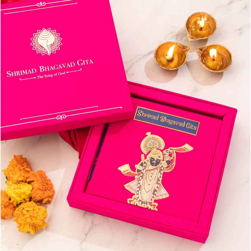 Servdharm Srimad Bhagavad Gita | Luxe Edition | Bright Pink