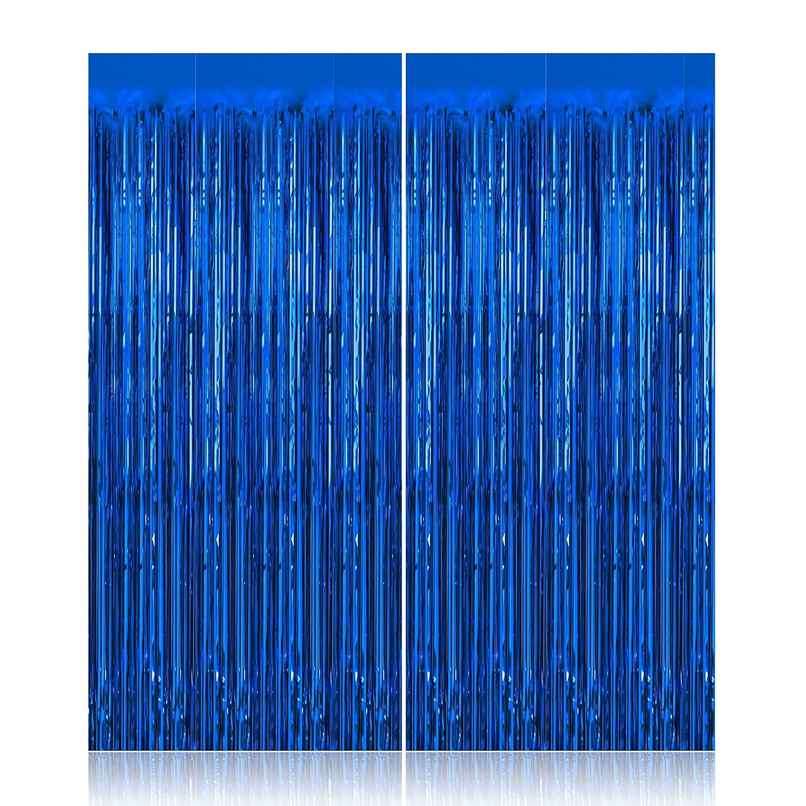 Party Propz Foil Curtain Blue - Pack Of 2