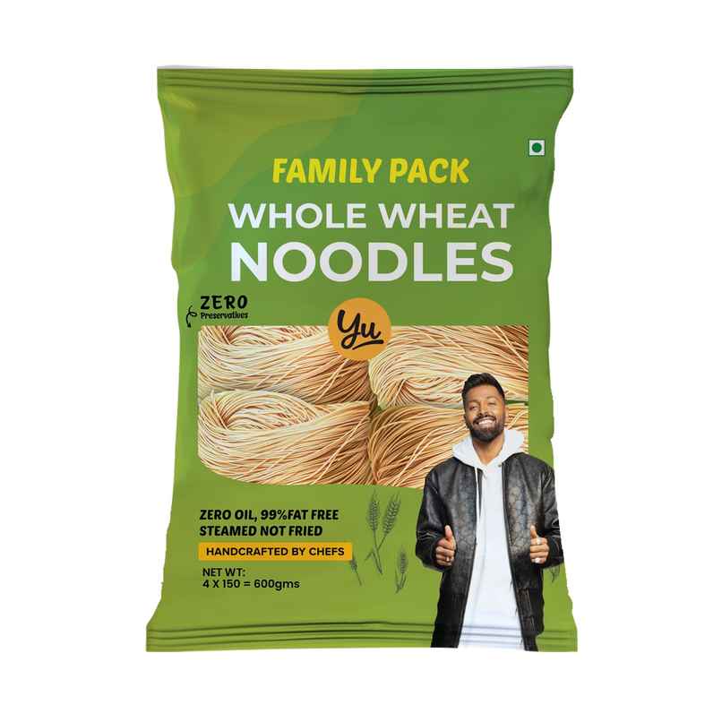Yu 100% Whole Wheat Hakka Noodles - Family Pack