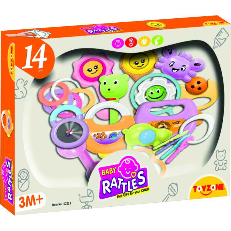 Toyzone 14 Piece Baby Rattles