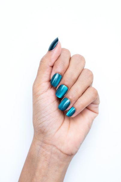 Gush Beauty Nailed It | Reusable Luxury Press On Nails With Application Kit - Deep Sea Siren