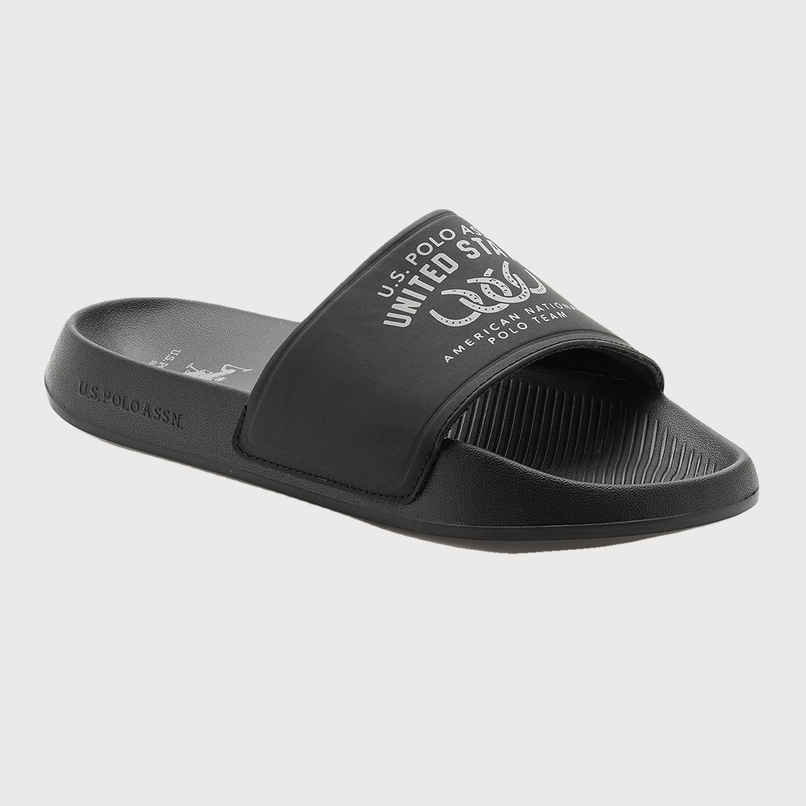 U.S. Polo Assn. Men's | Men Toni Sliders | Black | UK 7