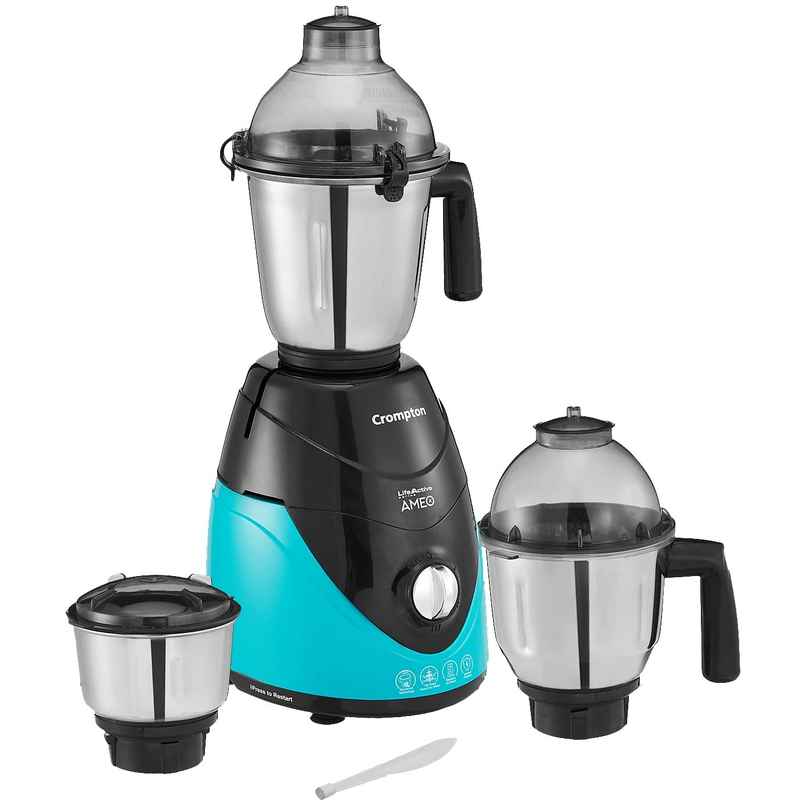 Crompton Ameo 750-Watt Mixer Grinder(3 Stainless Steel Jars, Black & Green) Crompton Ameo 750-Watt Mixer Grinder(3 Stainless Steel Jars, Black & Green)