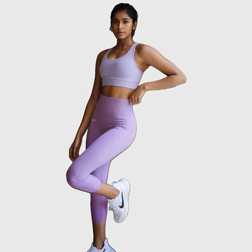 Fflirtygo Women's Capri 4 Way Stretch Slim Fit Leggings Fsc | Lavm | M