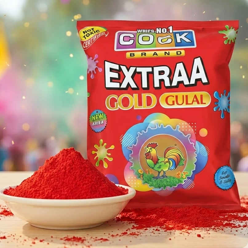 Extra Gold Holi Gulal | Red | Cock Extra Gold Holi Gulal | Red | Cock