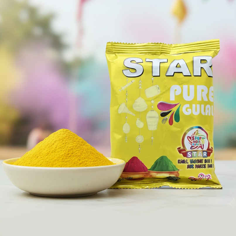 Pure Gulal for Holi | Yellow | Star